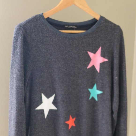 Wildfox Star Scatter Brushed Knit Sweater Lounge - Picture 2 of 12